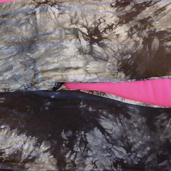 DOLLSKILL 2X CURRENT MOOD TYE DYED FOLD OVER LONG BELL BOTTOM PULL ON PANTS BLUE - Picture 2 of 11